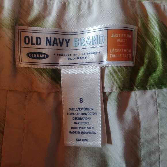 4/$20 "Just Below Waist" 100% cotton abstract print flared skirt ribbons sz 8 - Picture 8 of 11